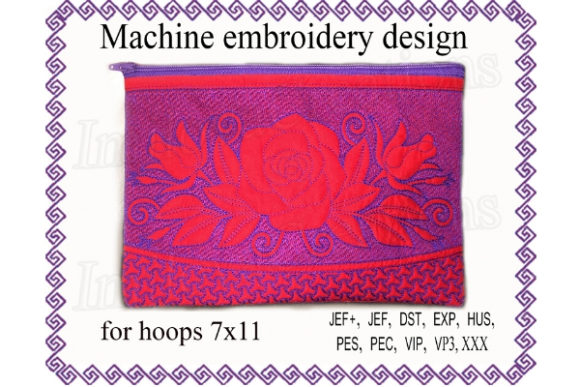 Cosmetic Zippered Bag in the Hoop: A Holiday Embroidery Essential