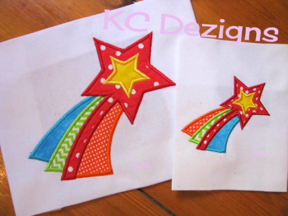 Cute Shooting Star Applique for Sweatshirt Embroidery