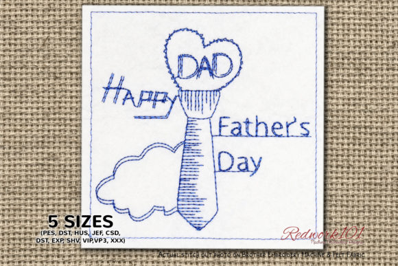DAD Tie Embroidery Design Review for Small Business Merch