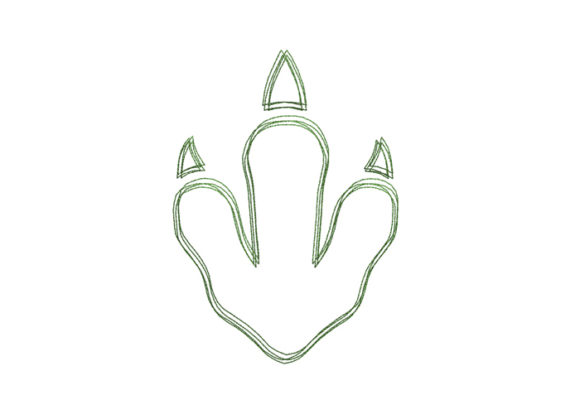 Dinosaur Paw Scribble Stitch: A Seasonal Embroidery Gem