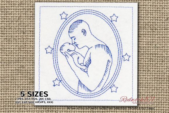 Father Kissing Boy Embroidery Review for Apparel Projects
