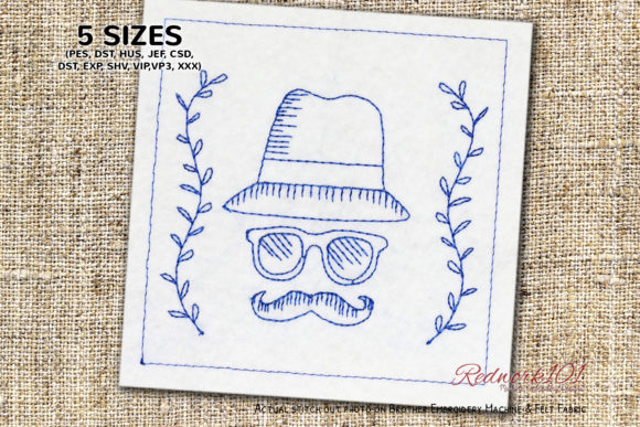 Mustache Fathers Day: A Heartfelt Embroidery Design