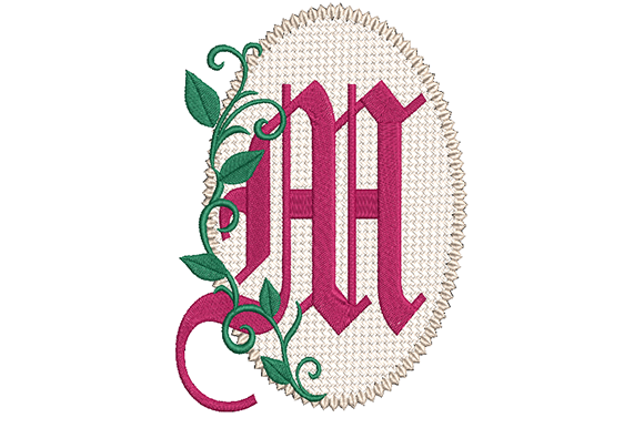 Olde English Monogram Letter M for Handmade Gifts