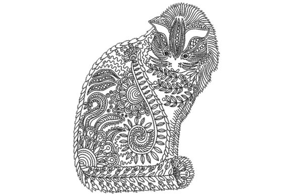 Ornamental Cat Embroidery Design Review