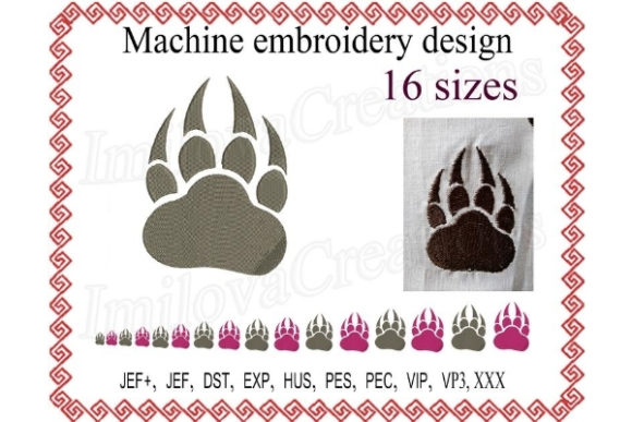 Paw with Claws Embroidery Design Review for Boutique Sweatshirts
