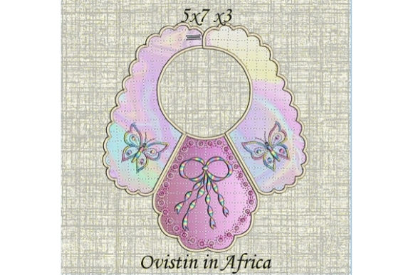 Pink Butterfly Baby Bib for Small Hoops Review