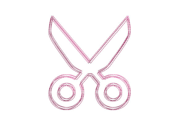 Scissors Scribble Stitch: A Versatile Embroidery Design for Personalized Gifts
