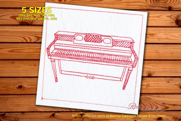 Styles-Spinet-Pianos Lineart Review for Embroidery Sellers