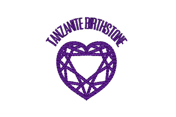 Tanzanite Birthstone Faceted Heart Review for Apparel Projects