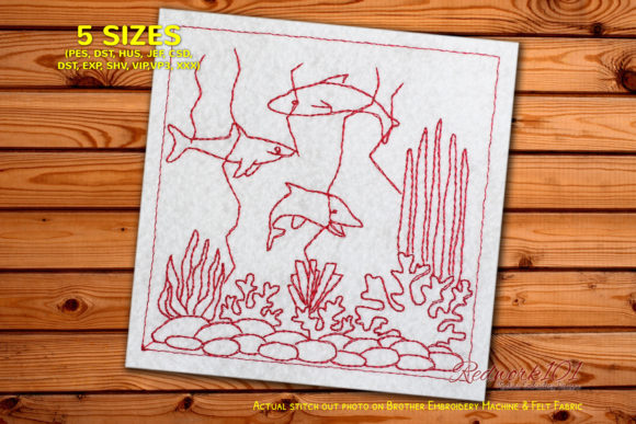 Three Sharks in the Sea Lineart Design Review