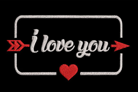 Words I Love You and a Heart in a Frame Embroidery Review
